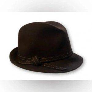 Alessandra Bacci Firenze Brown Wool Fedora Ladies Warm Stylish Hat (Italy) NWOT